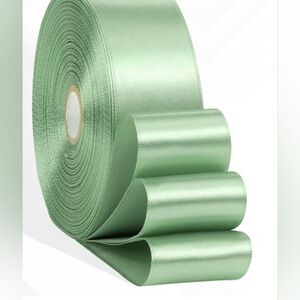 *(5 Yards of Mint Double Face Satin Ribbon 2.5 Inches Wide)*